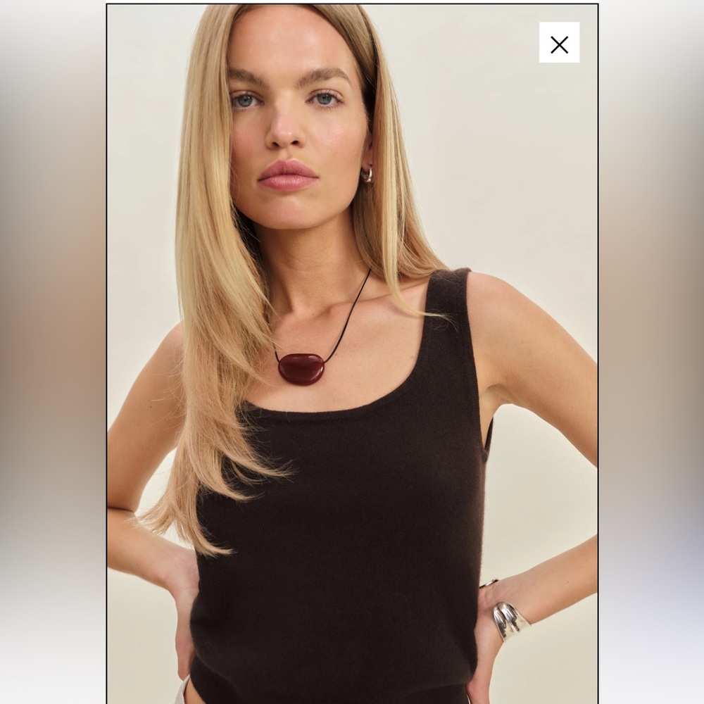 Reformation Monaco Cashmere Reversible Tank Brown - Size S